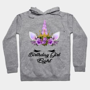 Kids 8th Birthday Girl Unicorn Shirt 8th Birthday Outfit Hoodie